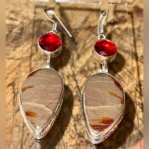 Dessert Jasper  Earrings 2 1/2”